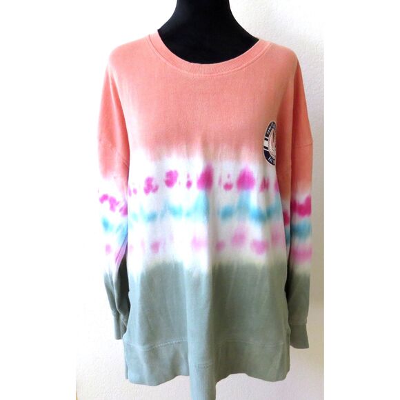 Love & Pineapples Women's Oversized Tie Dyed Lightweight Sweatshirt  L  EUC - Picture 2 of 11